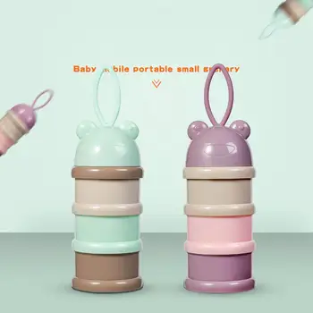 3 Sluoksnis Nešiojamų Saugi Formulė Balionėlis Baby Kūdikių Maisto Konteineryje Saldainių, Vaisių, Maisto Produktų Laikymo Užkandis Pieno Milteliai, Kiaušinio Baltymas Miltelių Dėžutė