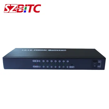 SZBITC 4k/2K HD Splitter 1x16 Vaizdo) Platinimo 1 16 iš 1080P 3D EDID DVD HDTV Su Maitinimo Adapteris