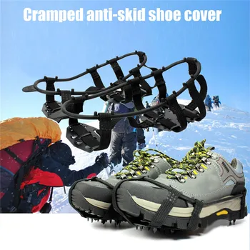 Karšto Gripper Batai su 24 Dantų Non-slip Batų Padengti Sniego Letena už Alpinizmo Pėsčiųjų MVI-ing