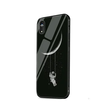 Kosmoso Astronautas Prekės Grūdintas Stiklas Telefono dėklas skirtas Iphone 11 12 mini Pro Max X XS MAX XR SE 5 5s 8 7 Plius 6 Rubisafe Atveju