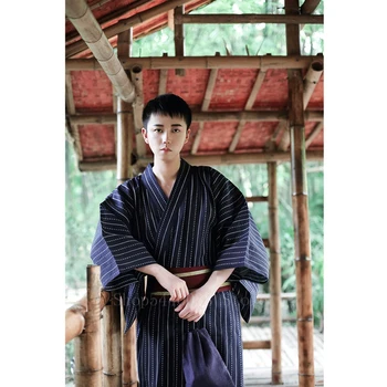 2020 Atvykimo Karpis Spausdinimo Vyrų Azijos, Japonijos Tradicinių Kimono Kostiumas Obi Haori Vintage Drabužius Samurajus Cardigan Yukata Chalatas