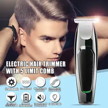 10W Elektriniai Plaukų Žoliapjovės USB Įkrovimo Su 5 Riba Šukos Minimalus Plaukų Ilgis 0,1 mm Plaukų Drožyba