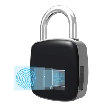 Smart pirštų Atspaudų Spynos, Biometrinių USB įkrovos Vandeniui Užraktas su Finger Print Saugumo Touch Keyless Užraktas Ilgas Budėjimo Laikas