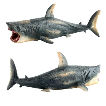 1pcs PVC Rykliai Modelis Žaislas Megalodon-Priešistorinių Rykliai Vandenyno Švietimą Gyvūnų Skaičius Modelio Vaikams, Žaislų, Dovanų Vaikams, žaislai dovana
