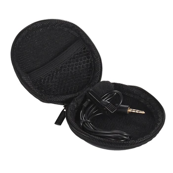 Mini Kaklaraištis Atvartas Clip-on Laidinis Mikrofonas, Mikrofonas (3,5 mm Kištukas Išmanųjį telefoną PC Nešiojamas Kalbasi Dainuoti Karaoke su dėklą