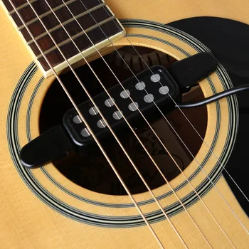 Akustinė Gitara Pikapas Mikrofono Laidus Garso 12 Skylę Nešiojami Muzikos Instrumentas ALS88