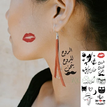 Atsparus vandeniui Laikina Tatuiruotė Lipdukas Mielas Meilės Paukščių Lapų Varna arabų Scenarijų Netikrą Tatto 