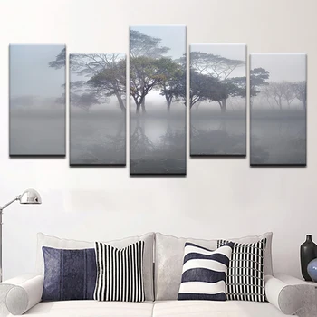Šiuolaikinės Cuadros Apdaila Medžio Peizažas Modulinės Nuotraukos, HD Atspausdinta Drobė Meno Pagrindų Sienos Kambarį