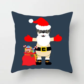 1Pcs Kalėdų Skrybėlę Sniego Modelis Pagalvėlė Padengti Poliesterio, 45*45cm Dekoratyvinis Užvalkalas Naujųjų Metų Sofa Namų PillowCover 41031