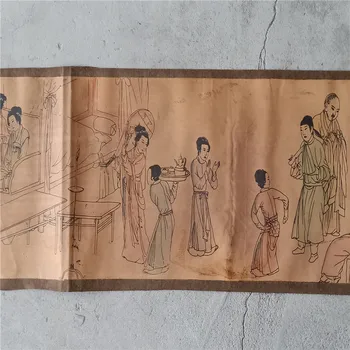 Senovinė tradicinė Kinų tapyba, paveikslas, tapyba ilgai pažymėkite tapyba (banketų nuotraukos) kambarį apdaila pažymėkite