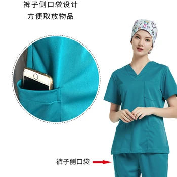 Naujos operacinės Drabužius anti-static išskalbti drabužius Neonatology išskalbti drabužius trumparankoviai padalinta kostiumas, darbo rūbai