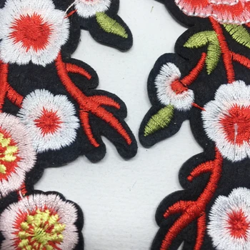 Krano Gėlių Siuvinėjimas Pleistras Marškinėliai Paspauskite Lipdukas Geležies perdavimo Lopai Moterų Suknelė Hoodies Kailis