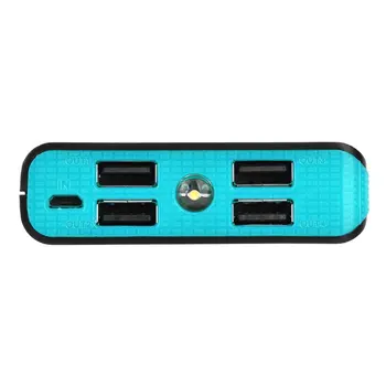 Universalus 8000mAh Nešiojamų Galia Bankas 4 USB jungtys Maitinimo Išmaniųjų Telefonų 18650 Baterija Atsargine Galios LED Šviesos
