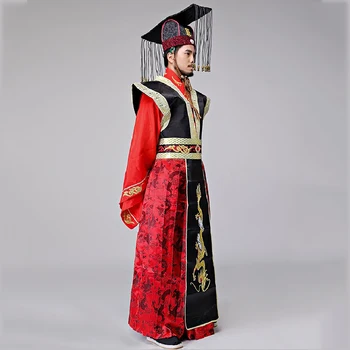 Vyrų Hanfu CostumeThe Čin Dinastijos Imperatorius Hanfu TV Žaisti Imperial Raudona Puošni suknelė