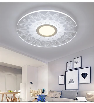 Ultra-plonas LED lubų šviestuvas Akrilo lapų dryžuotas miegamojo lempa šiltas, kambario lubų šviesos šiuolaikinės paprasta kambarį žibintai