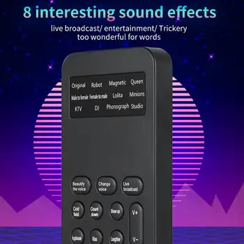 Universalus Nešiojamų 12 Garso Efektų Mini Garso Plokštę, Vienas svarbiausių Amerikos Balso Įrašymas Žaidimų Balso Keitiklis Mobilusis Kompiuteris