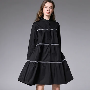 2020 m. Pavasario Mados Ponios plius dydžio elegantiškas mielas medvilnės blyksnius Suknelė gražus šalis suknelė moterų MIDI suknelė vestidos XL-XXXXL