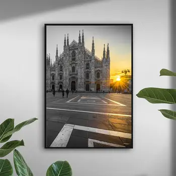 Milano Katedra Naftos Tapyba Plakatai ir Spausdina Sienų Dekoras už Kambarį Drobės Tapybos Sienos paveiksl Namų Dekoro 1T