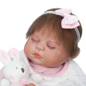 22 Colių 55cm Minkšto Silikono Rankų darbo Reborn Baby Girl Lėlės Realistiškas Ieškote Naujagimis Baby Doll Mažylis Mielas Gimtadienio Dovana