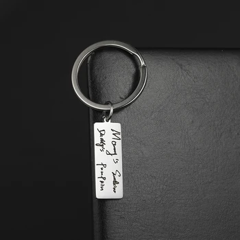 Sipuris Asmeninį Rašysenos Key Chain Unikali Nerūdijančio Plieno Priskirtą Raidę Paketų Prižiūrėtojų Raktinę Moterų Žmogus Pritaikymas Keychain