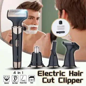 4 IN 1 Profesionali Įkraunama Plaukų Clipper Elektriniai Plaukų Žoliapjovės Vyrų Plaukų Pjovimo Staklės, Šukuosena, Kirpykla Nosies Žoliapjovės