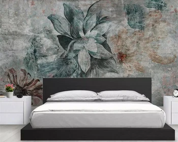 Beibehang Šiaurės minimalistinio 3d tapetai retro gėlių miegamąjį kambarį fone, sienos, namo apdailos TV freskos 3d fone