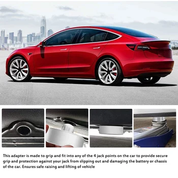 4 Vnt Jack Liftas Taško Pad Adapteris Aliuminio dėl Tesla Model 3 Modelių -Saugiai Didinti Transporto priemonės - Apsaugo Automobilio Džekas Iš Daing Te