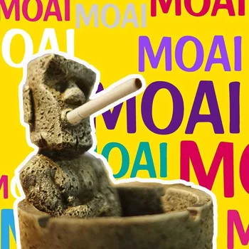 Moai Monolitas Dervos Peleninę Velykų Sala Moai Figūrėlės Office Stalviršio Peleninę Vonios Namo Kambarį MJJ88
