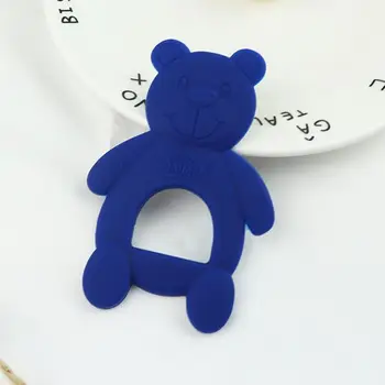 Mini silikono bear kūdikiui teether molinis stick, kūdikių bite kūdikių karoliukai, animacinių filmų žindukas žaislas priedai