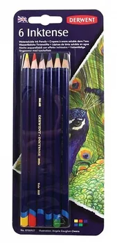 Rinkinys akvareliniai pieštukai Derwent inktense 6 spalvas, lizdinė plokštelė