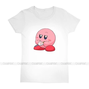 Jis Žino, Ką Daro, T-marškinėliai Moterims Kirby Nostalgija Vaikystės AKTO Žaidimą T Shirts Ulzzang Viršūnes Tees Streetwear Moterų Drabužiai