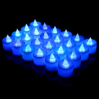 24Pcs Nekenksmingas LED Žvakė, Lempa, Spalvotų Baterija, Žvakės, Žvakių Šviesos Lempos Flameless Arbata Šviesos Šalies Namų Puošybai
