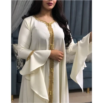 Dubajus Kaftan Abaja Pynimas Ilga Suknelė Elegantiškas Šalis Vakare Musulmonų Moterys Maxi Skraiste Suknelė Artimųjų Rytų Malaizija Turkijos Ramadanas Naujas