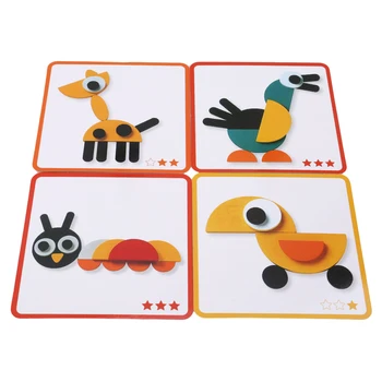 Medinės 3D Puzzle Dėlionės, Žaislai Vaikams, Cartoon Gyvūnų Žirafa Medienos Galvosūkiai Intelekto Vaikams, Kūdikių Ankstyvojo Švietimo Žaislas