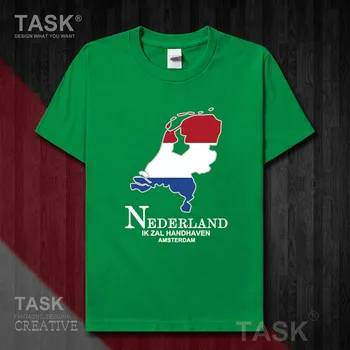 Nacionalinės Spalva Netherland Žemėlapį, Print T-Shirt Vasaros Medvilnės O-Kaklo trumpomis Rankovėmis Unisex Marškinėliai Naujas Dydis S-3XL