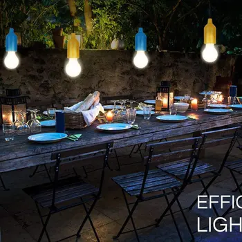 Nešiojamų LED Spalvinga Šviesos Lempa Sietynas, Ištraukite Laido Lemputės, Lauko Sodo Šalis Vestuvių Kabo LED Šviesos Lempos