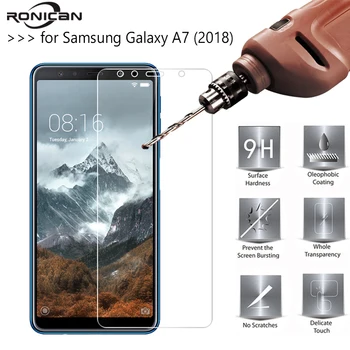 2.5 D 0.26 mm 9H Premium Grūdintas Stiklas Samsung Galaxy A7 (2018 M.) Screen Protector apsauginė plėvelė, Skirta Samsung Galaxy A7 2018