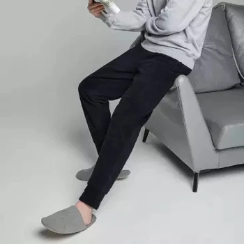 Xiaomi imitacija avikailis vyriškos kelnės prarasti šiltas pliušinis kelnės vyrams šaltą žiemos kelnės smart home