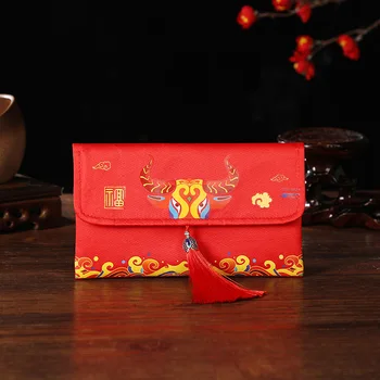 Sužadėtuvių Dovanų Maišelis Kinijos Raudonas Vokas Prabangus Gėlių Pinigų Kišenėje Aukštos Kokybės Brokatas Vestuvių Kutas Krepšiai Meno Mazgas Medžiaga