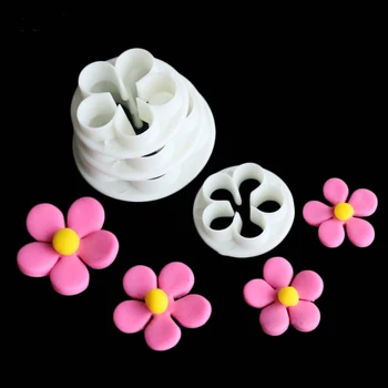 4PCS/set 3D Rose Žiedlapis Gėlės Formos Pjoviklis Maker Elegantiškas Tortas Formų Minkštas Tortas Dekoravimo Pelėsių Cukraus Amatų Pelėsių 