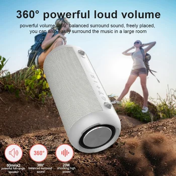 Nešiojamųjų Garsiakalbių Bevielio Lauko Vandeniui Bluetooth Garsiakalbiai 360 HD 