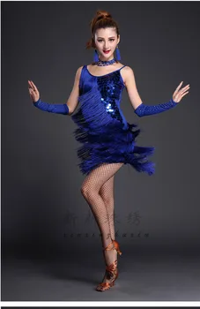 Lotynų šokių sijonas naujas traukti kostiumai konkurencijos drabužių suaugusi blizgančiais kutas suknelė etapo rezultatus drabužiai