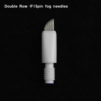 5vnt rūko adatos dviejų eilių #15pins microblading adatas, permanentinis Makiažas Vadovas Pen Rūko Antakių 3D Siuvinėjimo Tatuiruotė adata