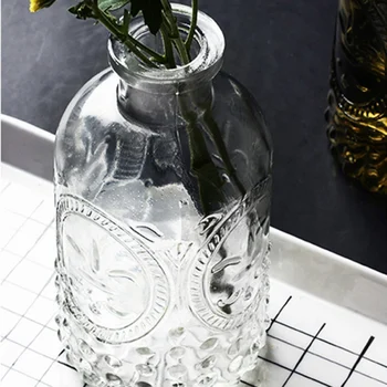 250ML Šiaurės šalių Dizaino Stiklo Vaza Europos Apdaila Namo Gėlių Vaza Gėlių kompozicijų Hydroponic Stalo Vaza Gėlių