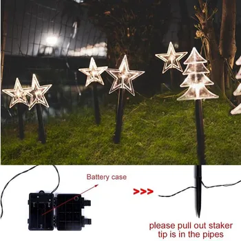 Kalėdų sodo žibintai namų 2021 LED žibintai Kalėdinė dekoracija kampe žvaigždė Kalėdų eglutė snaigės sodas, lauko žibintai F4