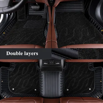 Geros kokybės! Custom specialių automobilių grindų kilimėliai Cadillac XT6 2020 6 7 sėdimos vietos vandeniui dukart sluoksnių automobilių kilimų XT6 2020 m.