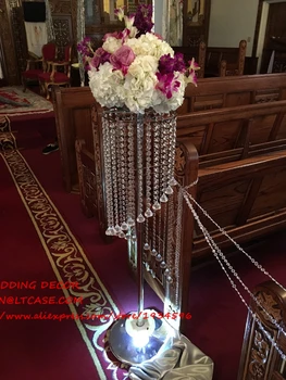 110cm mados prabangių akrilo kristalų vestuvių kelių švino lentelė centras vienetų įvykis šalies apdaila/ vestuvių fonas T - stovas