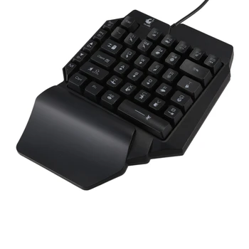 ZIYOU LANG K15 Laidinio Viena Ranka Klaviatūros Jauniklį Keycap Versiją ir V6 Laidinio RGB LED Backlight, USB, Ergonomiškas Žaidimų Pelės Rinkinys