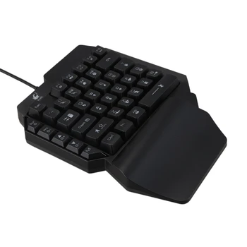 ZIYOU LANG K15 Laidinio Viena Ranka Klaviatūros Jauniklį Keycap Versiją ir V6 Laidinio RGB LED Backlight, USB, Ergonomiškas Žaidimų Pelės Rinkinys