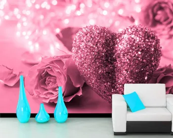 Papel de parede Rožės Valentino Diena Širdies Gėlės foto tapetai,svetainė, miegamasis, sofa-lova, TV wall dokumentai namų dekoro freskomis